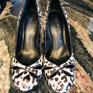 White House Black Market Calf Hair Leopard 6.5